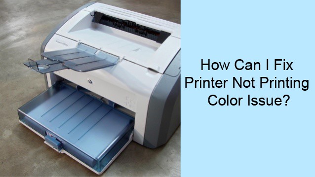 HP Printer Not Printing Color